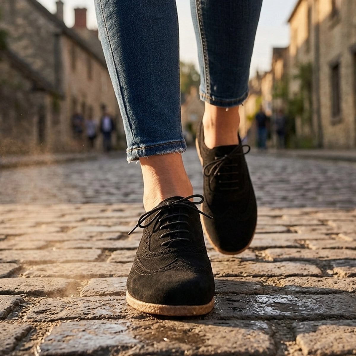 Suede Barefoot Moccasin Shoes – Classic Sole — Leather Sole – Black