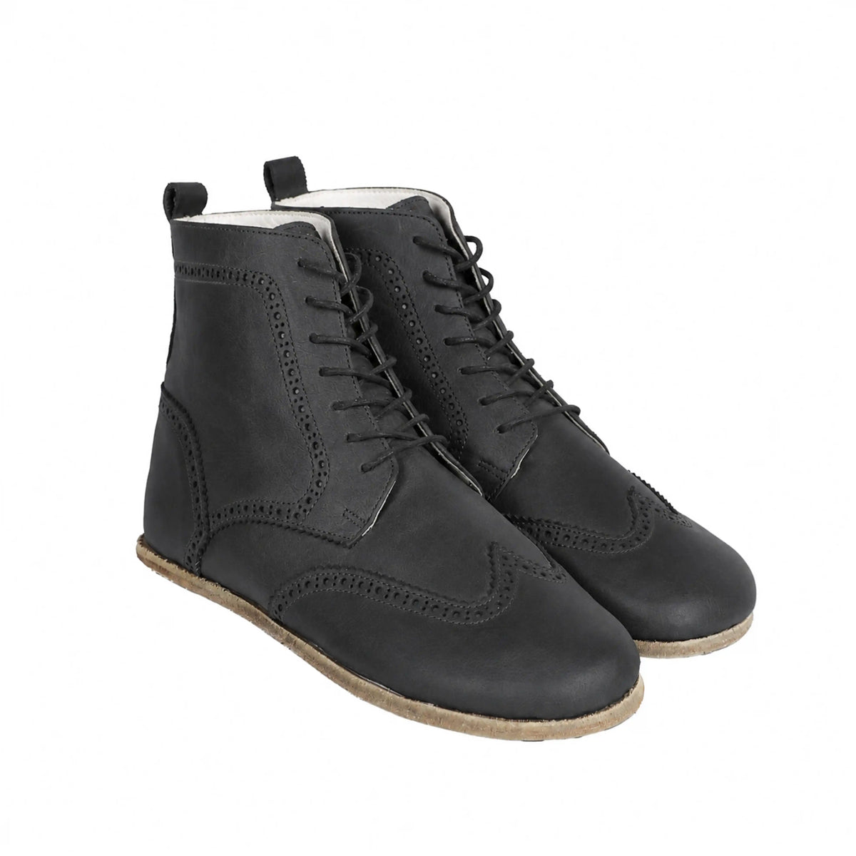 Crazy Barefoot Moccasin Boots Shoes – Classic Sole — Leather Sole – Black