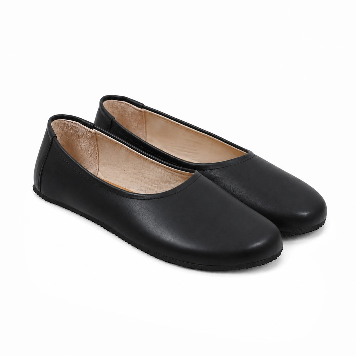 Smooth Barefoot Ballet Shoes – Rubber Sole – Black