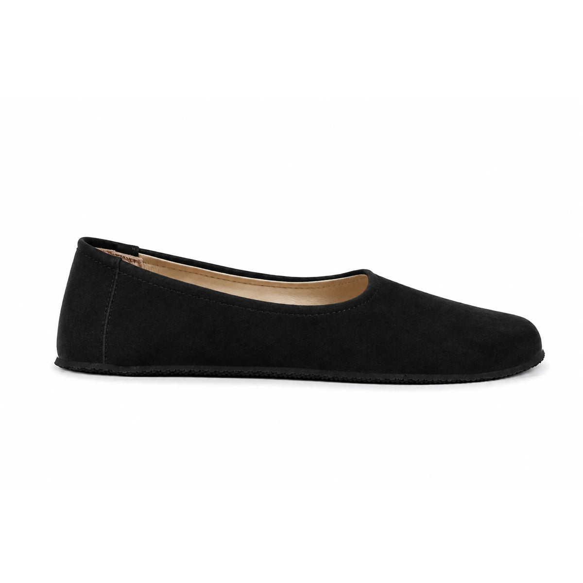 Suede Barefoot Ballet Shoes – Rubber Sole – Black
