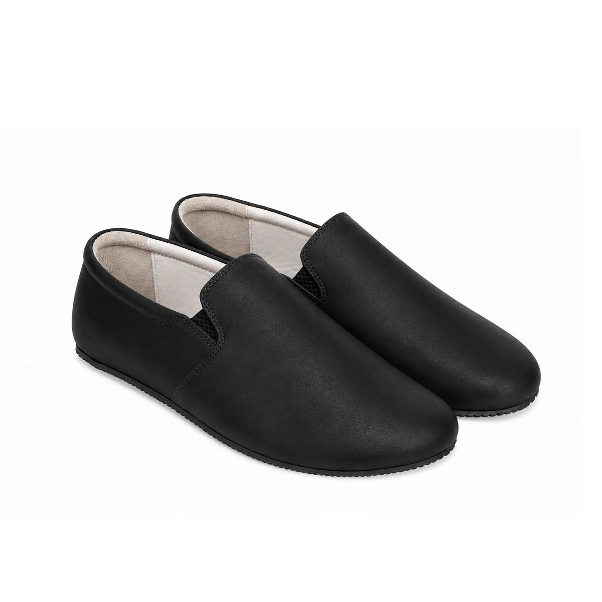 Smooth Barefoot Slip-On Shoes – Rubber Sole – Black