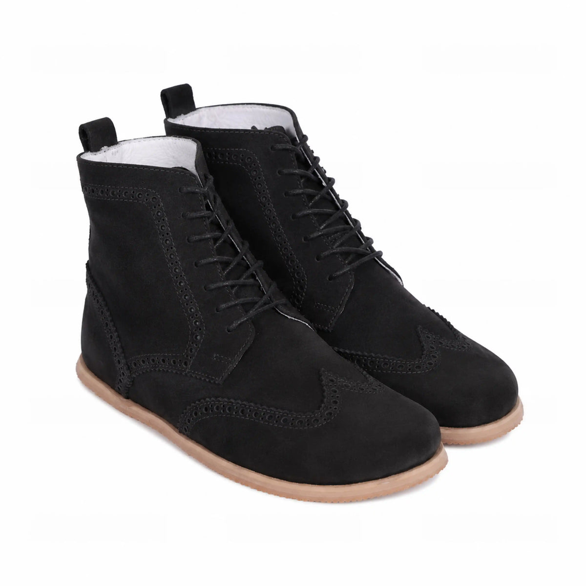 Nubuck Barefoot Moccasin Boots Shoes – Eva Outsole – Black