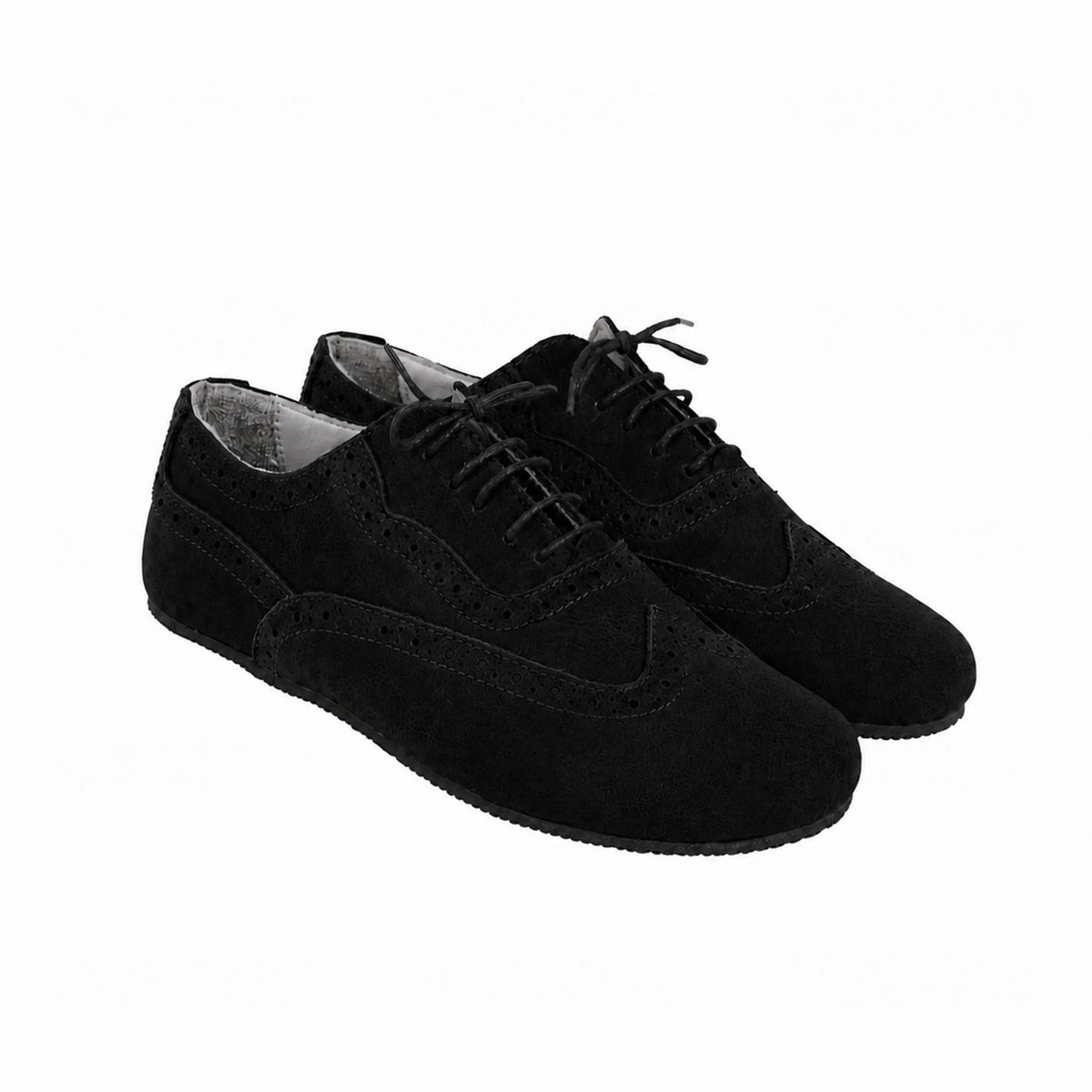 Suede Barefoot Moccasin Shoes – Rubber Sole – Black