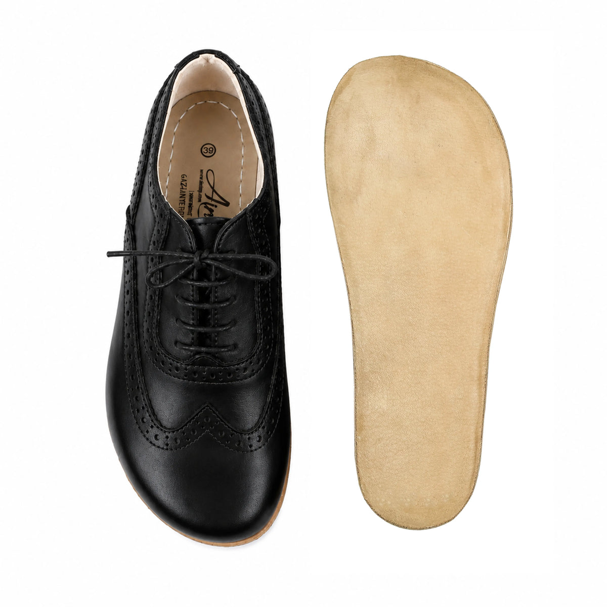 Smooth Barefoot Moccasin Shoes – Classic Sole — Leather Sole – Black
