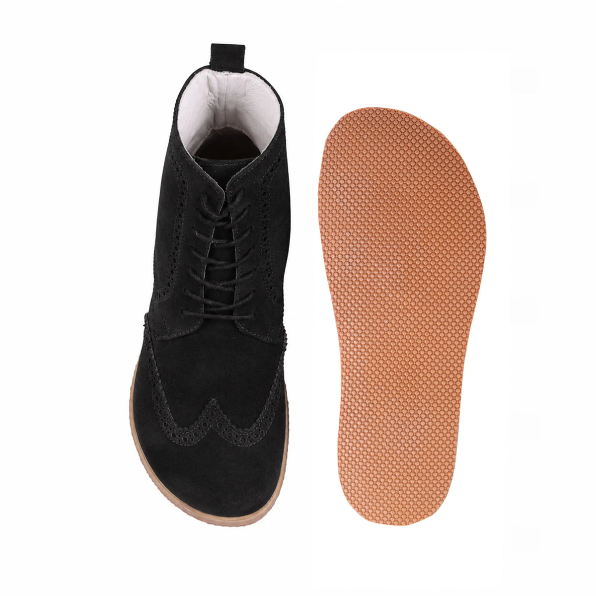 Suede Barefoot Moccasin Boots Shoes – Eva Outsole – Black