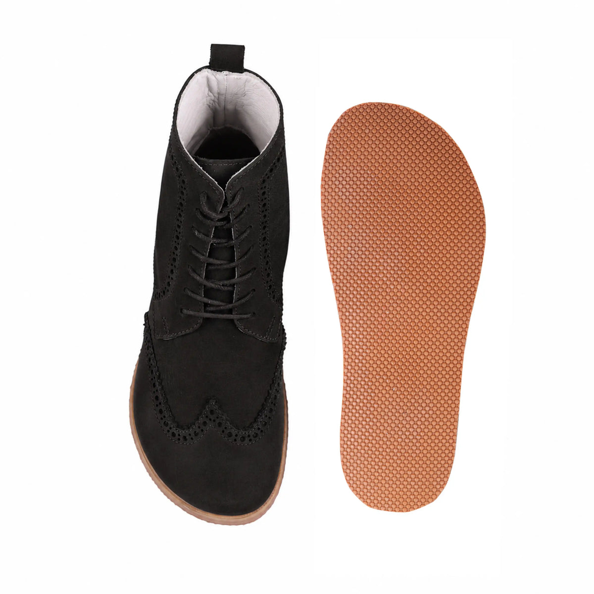 Nubuck Barefoot Moccasin Boots Shoes – Eva Outsole – Black