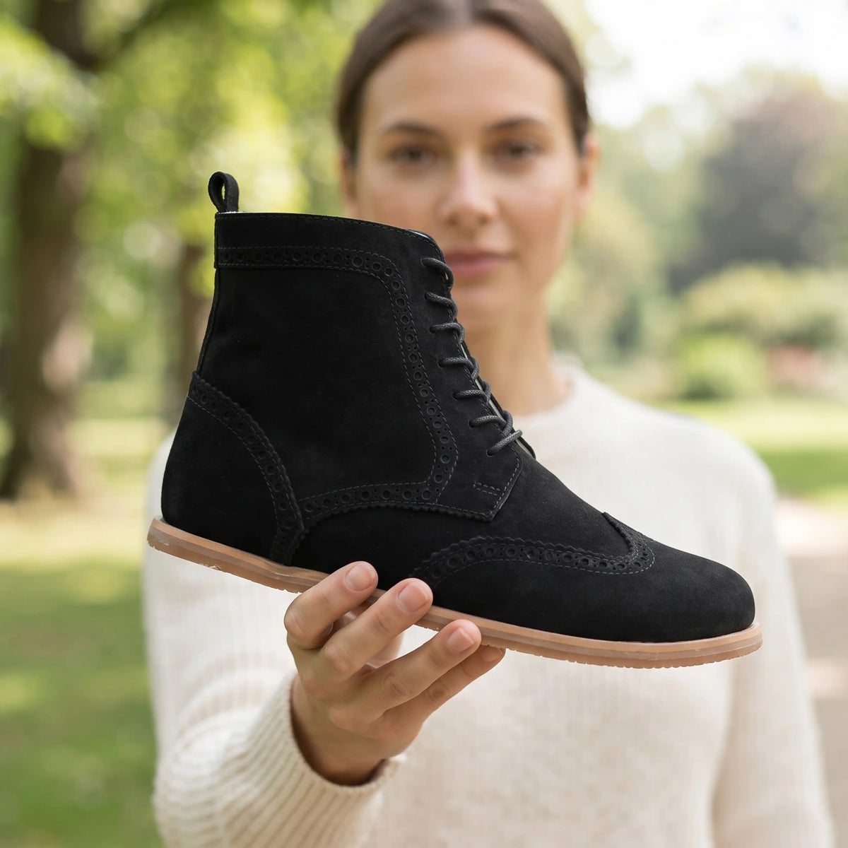 Suede Barefoot Moccasin Boots Shoes – Eva Outsole – Black
