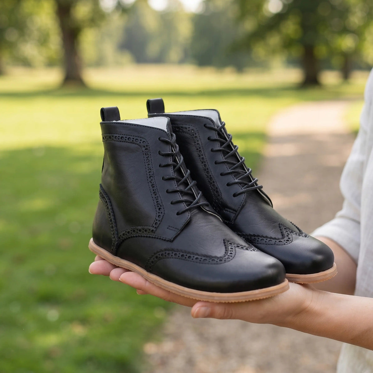 Smooth Barefoot Moccasin Boots Shoes – Eva Outsole – Black