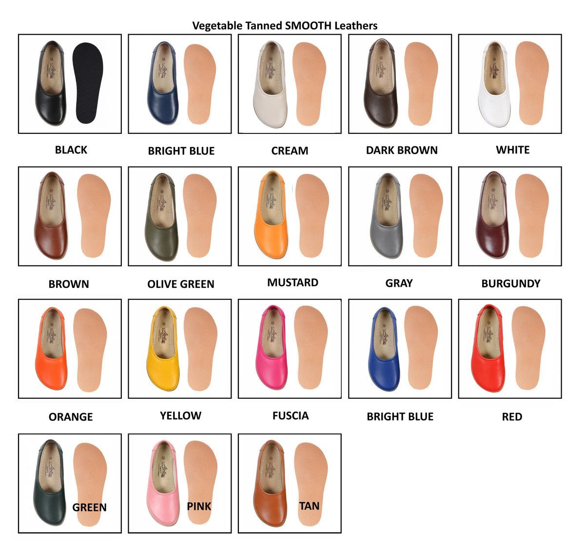Smooth Barefoot Ballet Shoes – Rubber Sole – Tan