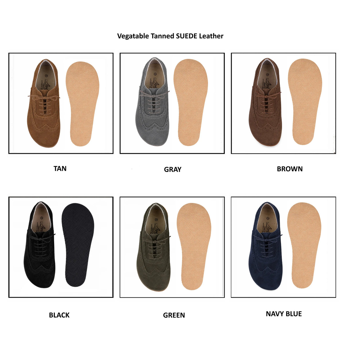 Suede Barefoot Moccasin Shoes – Rubber Sole – Gray