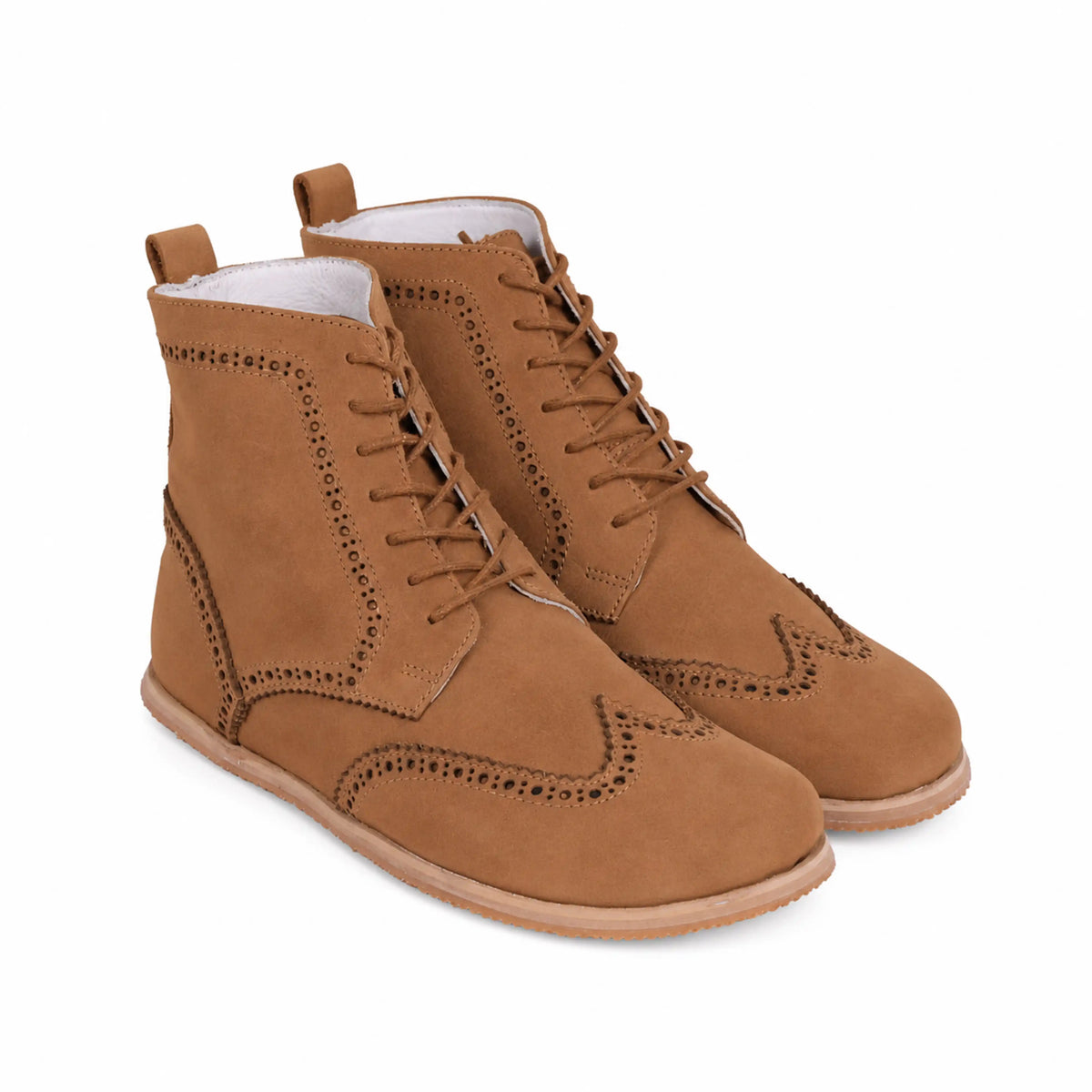 Nubuck Barefoot Moccasin Boots Shoes – Eva Outsole – Tan