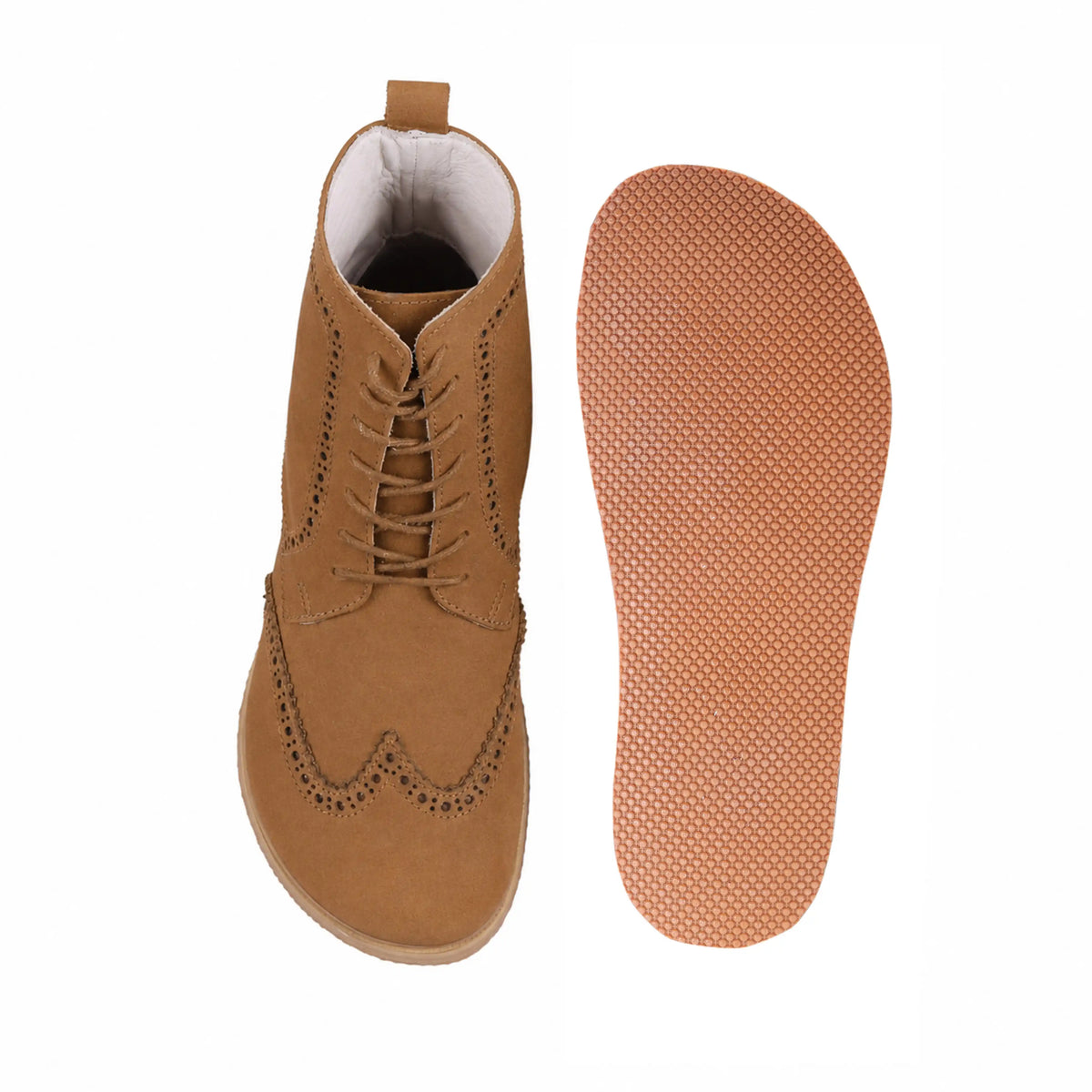 Nubuck Barefoot Moccasin Boots Shoes – Eva Outsole – Tan