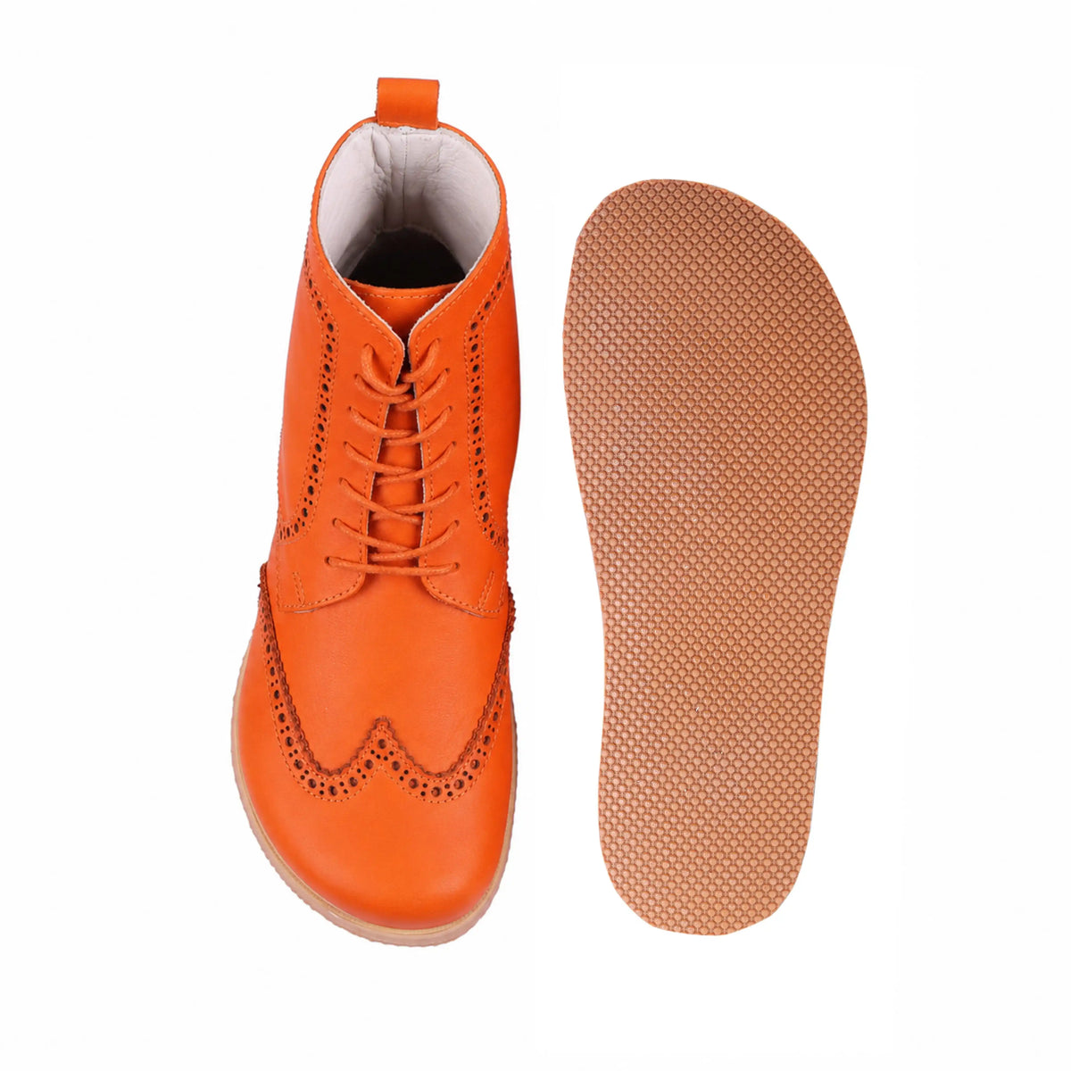 Smooth Barefoot Moccasin Boots Shoes – Eva Outsole – Orange