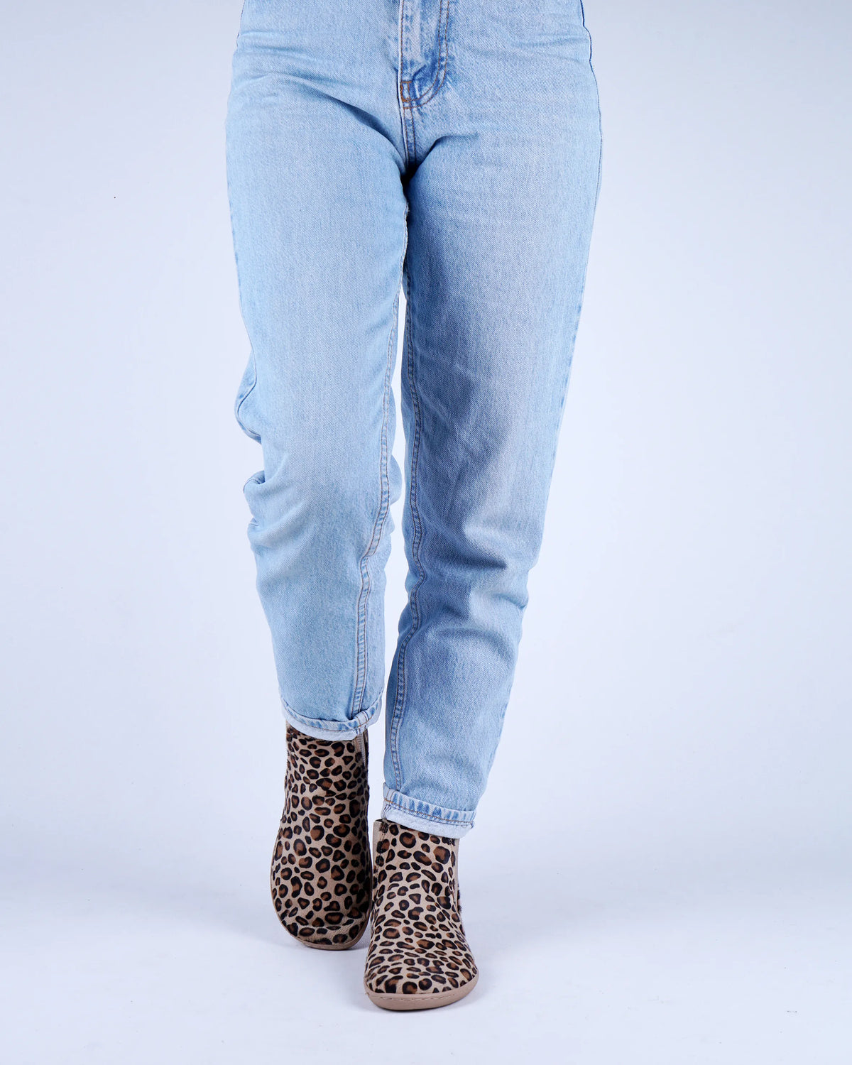 Hair Barefoot Chelsea Boots Shoes – 6mm Rubber Sole – Leopard