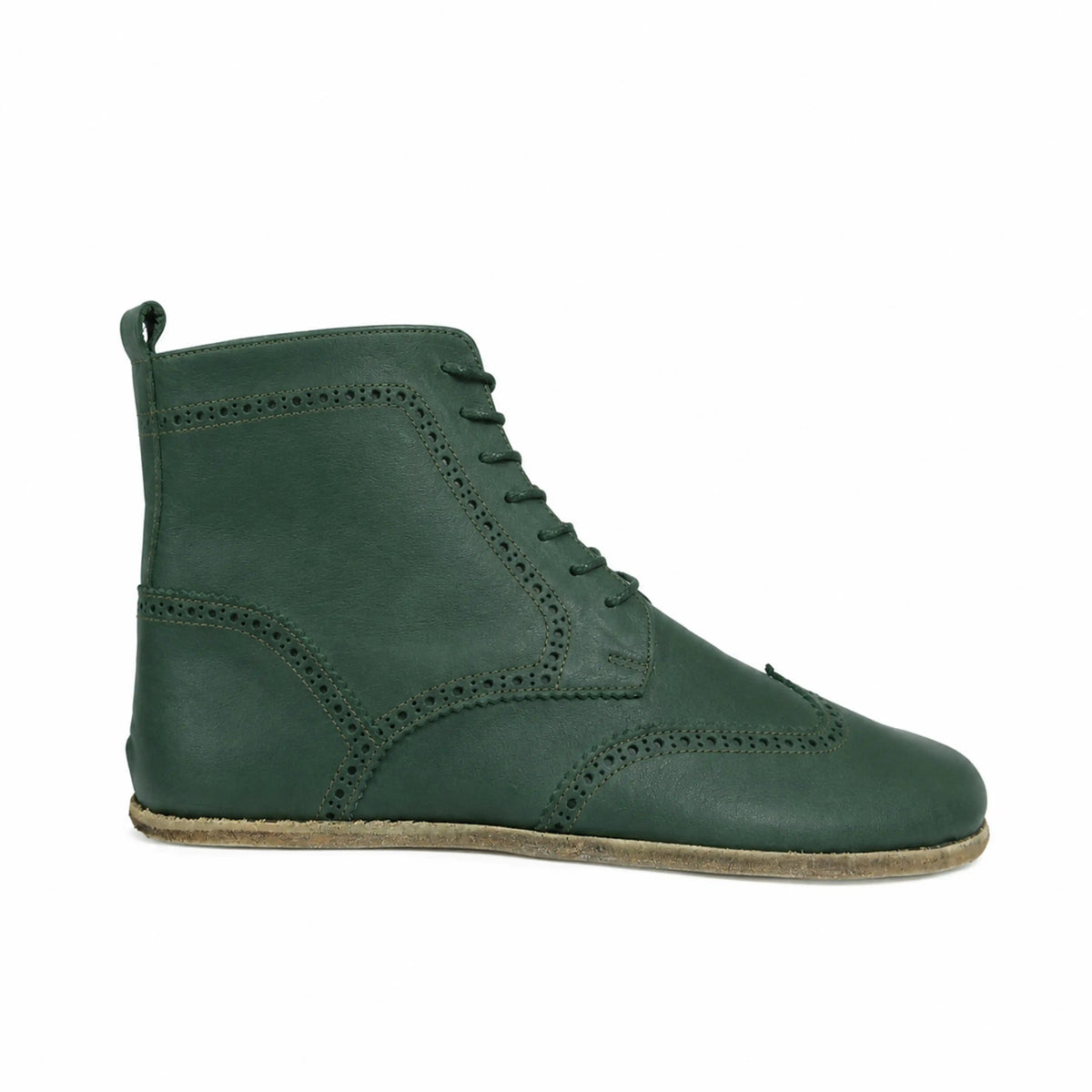 Smooth Barefoot Moccasin Boots Shoes – Classic Sole — Leather Sole – Green