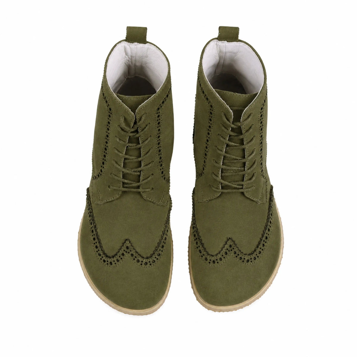 Nubuck Barefoot Moccasin Boots Shoes – Eva Outsole – Green