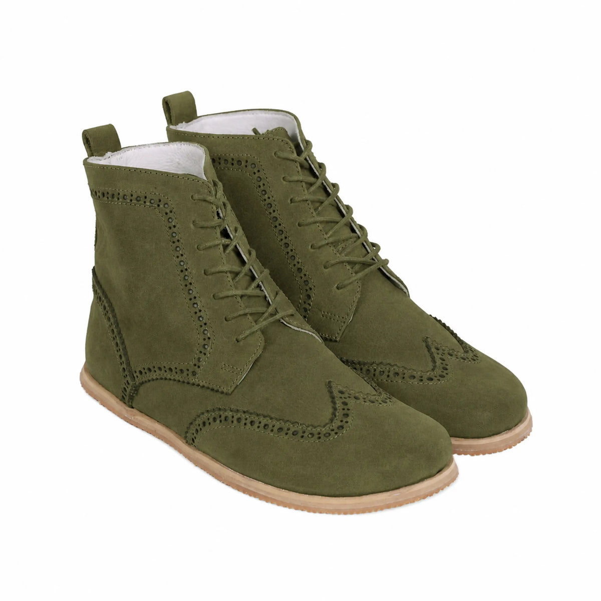 Nubuck Barefoot Moccasin Boots Shoes – Eva Outsole – Green