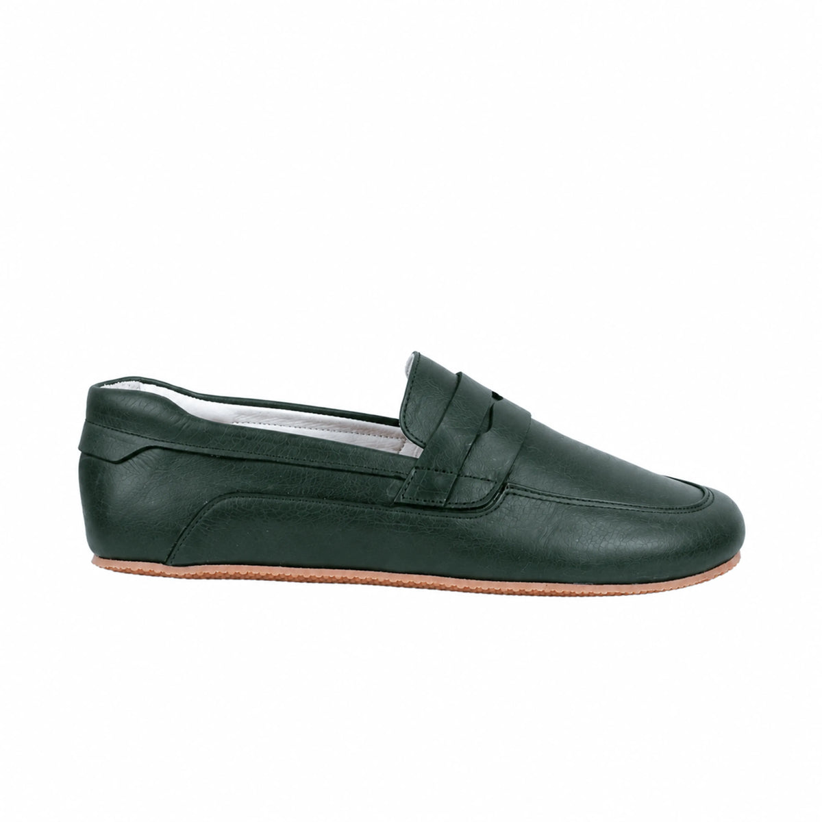 Smooth Barefoot Penny Loafer Shoes – Rubber Sole – Green