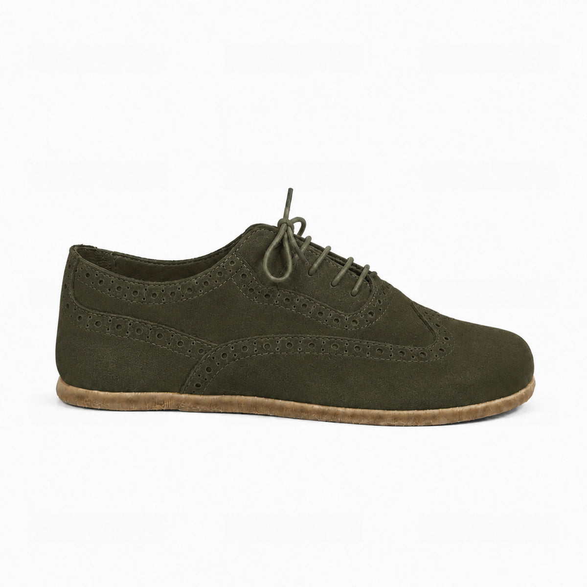 Suede Barefoot Moccasin Shoes – Classic Sole — Leather Sole – Green