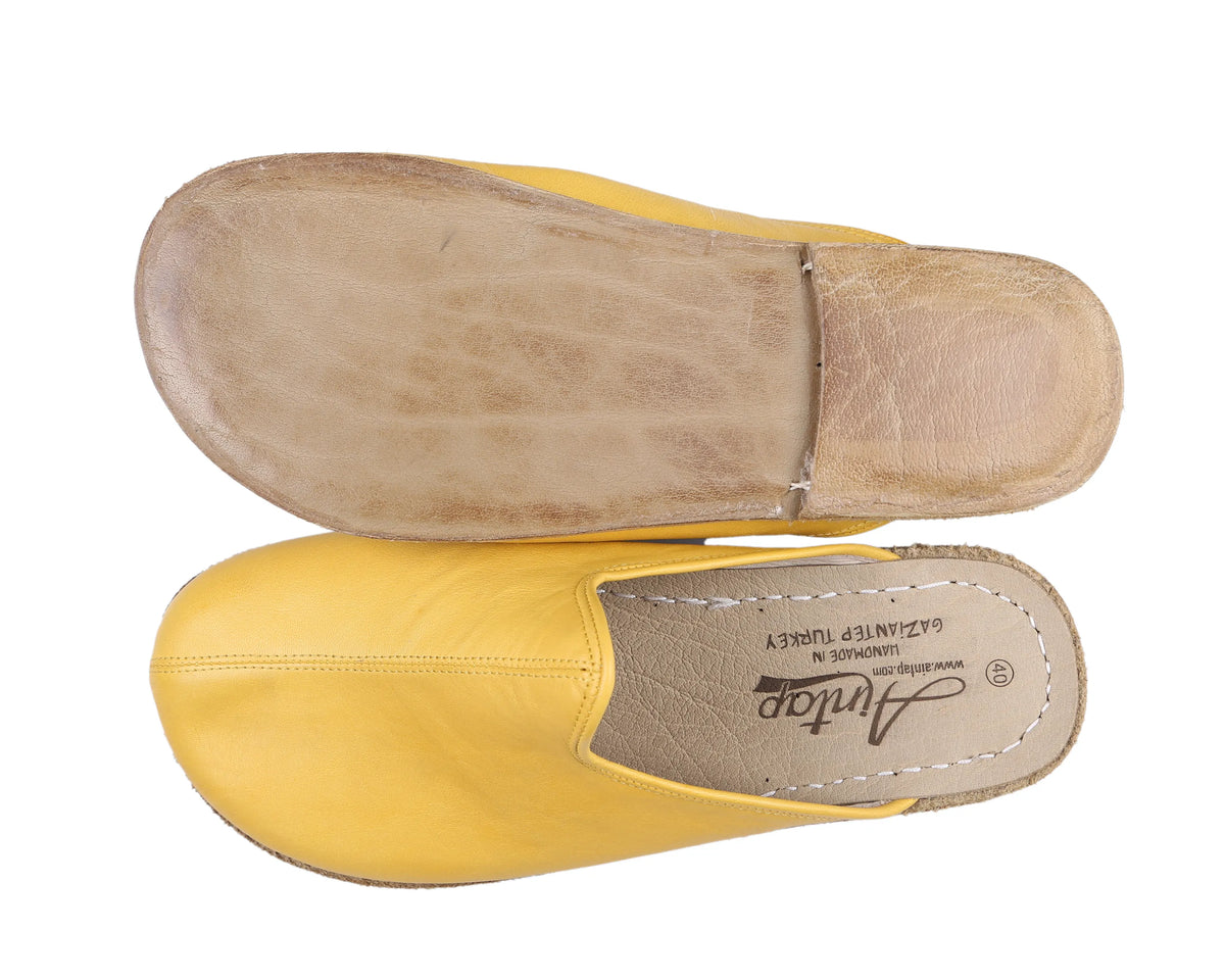 Smooth Barefoot Regular Sandals Shoes – Classic Sole — Leather Sole – Yellow