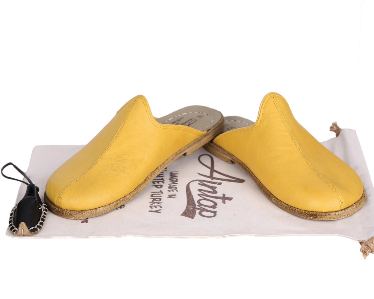 Smooth Barefoot Regular Sandals Shoes – Classic Sole — Leather Sole – Yellow