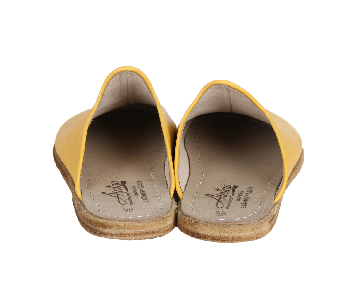 Smooth Barefoot Regular Sandals Shoes – Classic Sole — Leather Sole – Yellow