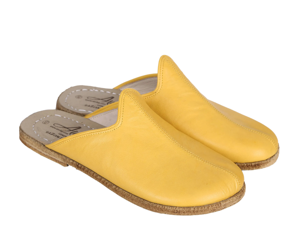 Smooth Barefoot Regular Sandals Shoes – Classic Sole — Leather Sole – Yellow
