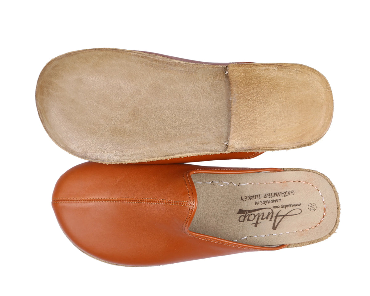 Smooth Barefoot Regular Sandals Shoes – Classic Sole — Leather Sole – Tan