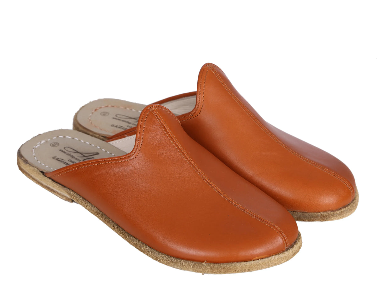 Smooth Barefoot Regular Sandals Shoes – Classic Sole — Leather Sole – Tan
