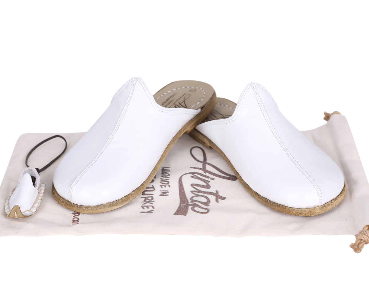 Smooth Barefoot Regular Sandals Shoes – Classic Sole — Leather Sole – White