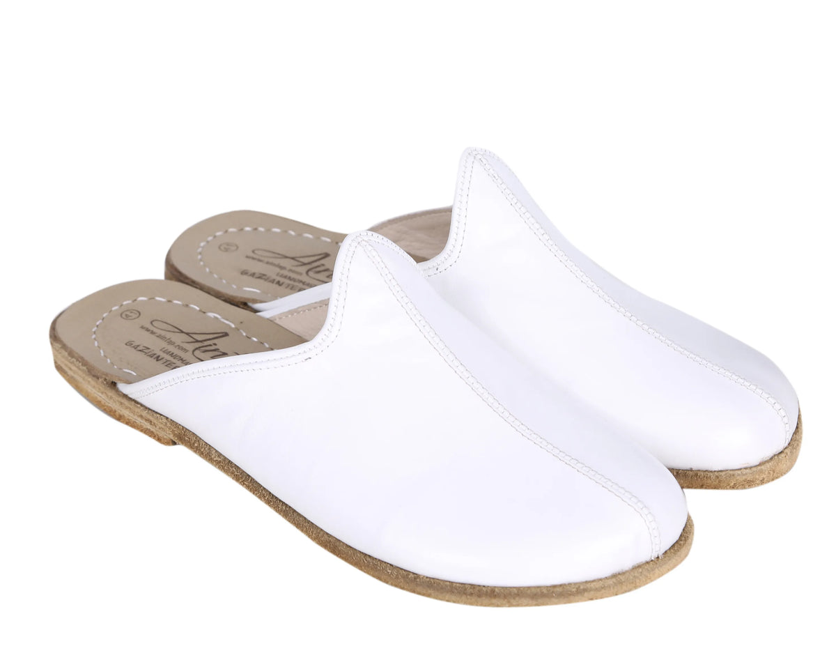 Smooth Barefoot Regular Sandals Shoes – Classic Sole — Leather Sole – White