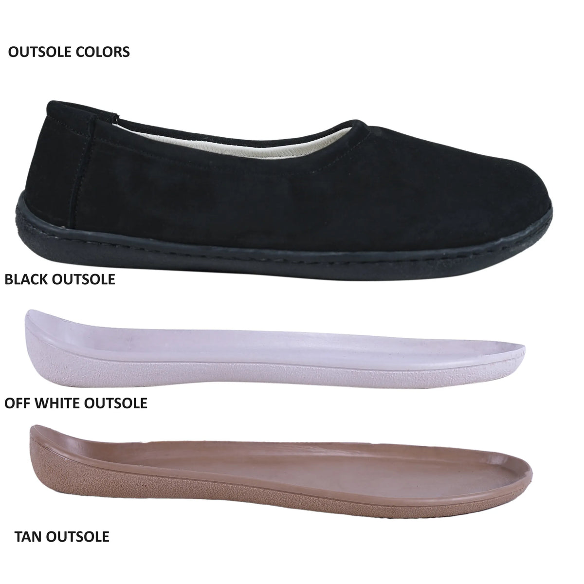 Nubuck Barefoot Ballet Shoes – 6 mm Rubber Sole – Tan