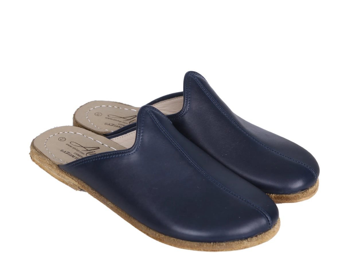 Smooth Barefoot Regular Sandals Shoes – Classic Sole — Leather Sole – Navy Blue