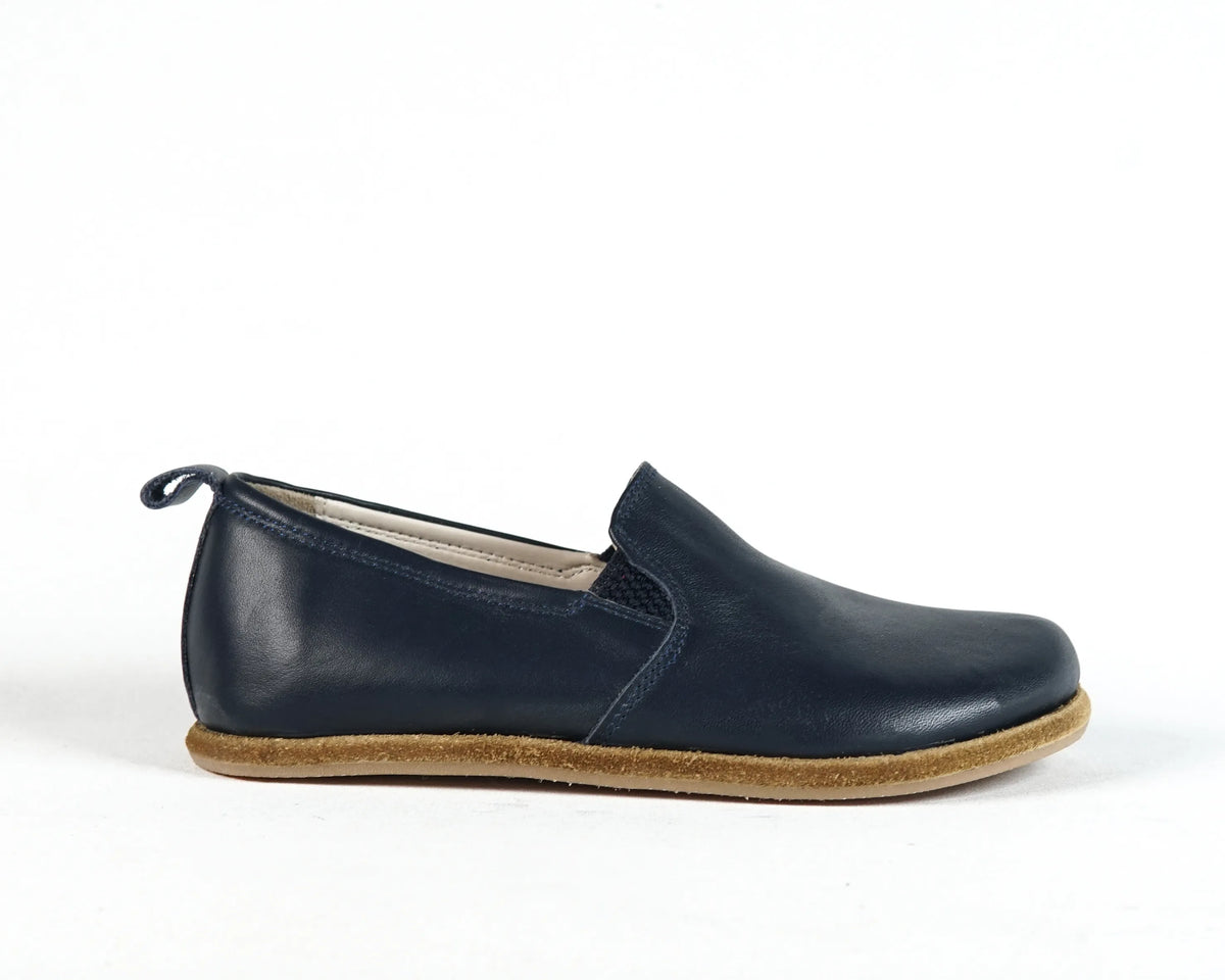 Smooth Barefoot Ballet Shoes – Classic Sole — Leather Sole – Navy Blue