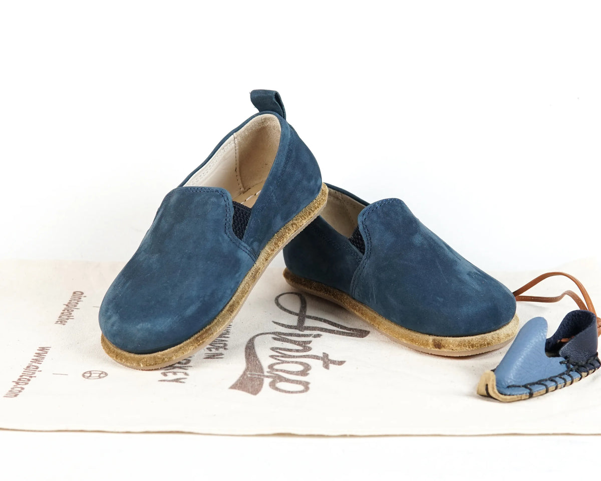 Nubuck Barefoot Ballet Shoes – Classic Sole — Leather Sole – Jeans