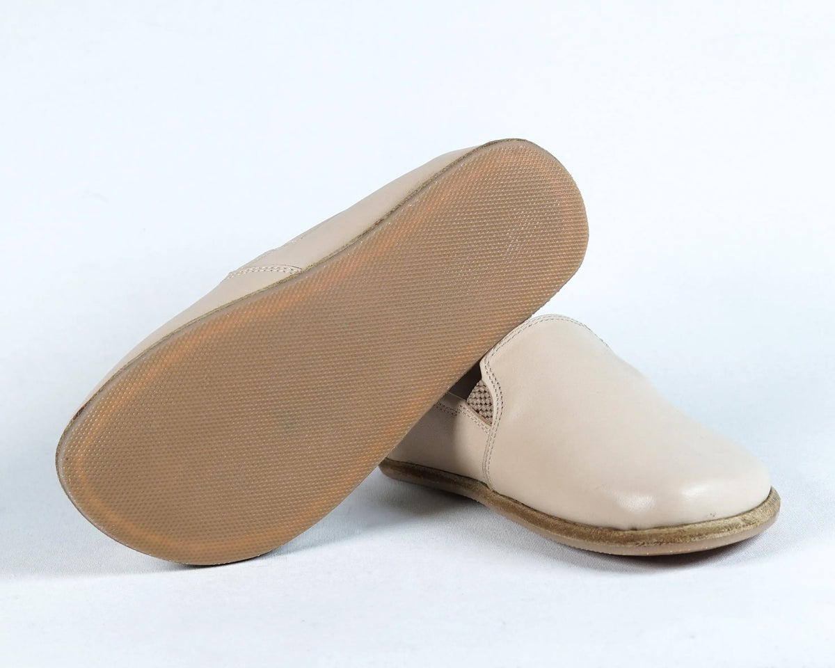 Smooth Barefoot Ballet Shoes – Classic Sole — Leather Sole – Cream