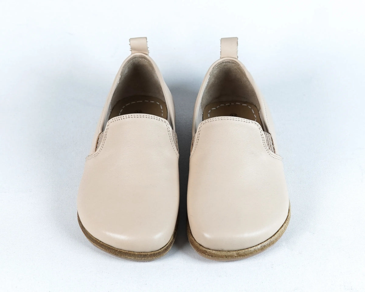 Smooth Barefoot Ballet Shoes – Classic Sole — Leather Sole – Cream