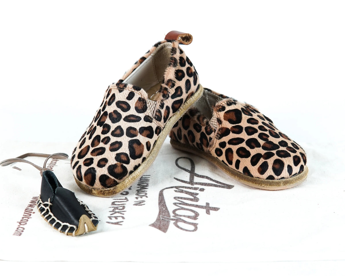Hair Barefoot Ballet Shoes – Classic Sole — Leather Sole – Leopard