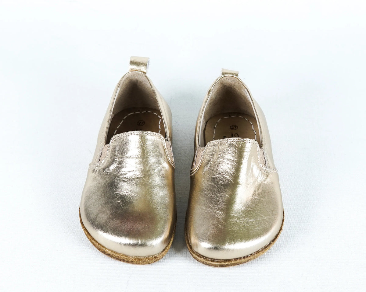 Bright Barefoot Ballet Shoes – Classic Sole — Leather Sole – Gold