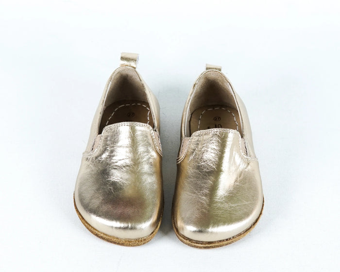 Bright Barefoot Ballet Shoes – Classic Sole — Leather Sole – Gold