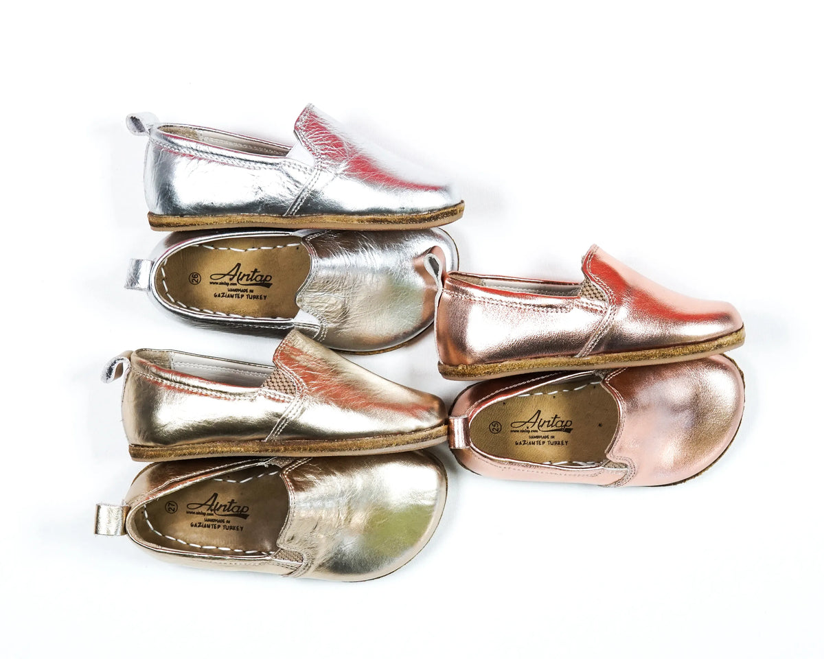 Bright Barefoot Ballet Shoes – Classic Sole — Leather Sole – Gold