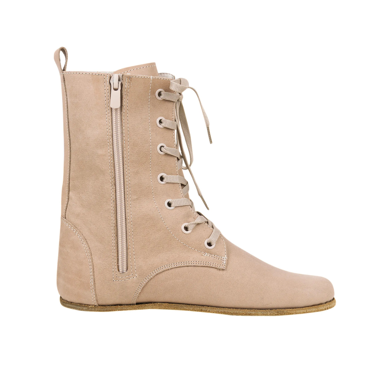 Crazy Barefoot Long Boots Shoes – Classic Sole — Leather Sole – Undyed Crust