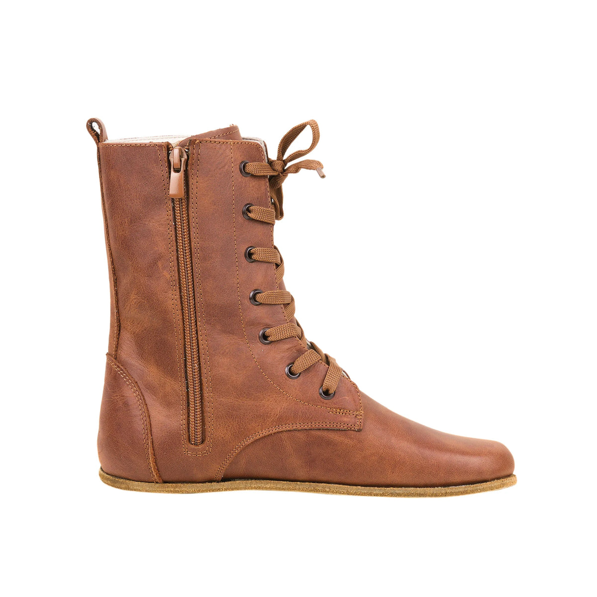 Crazy Barefoot Long Boots Shoes – Classic Sole — Leather Sole – Brown