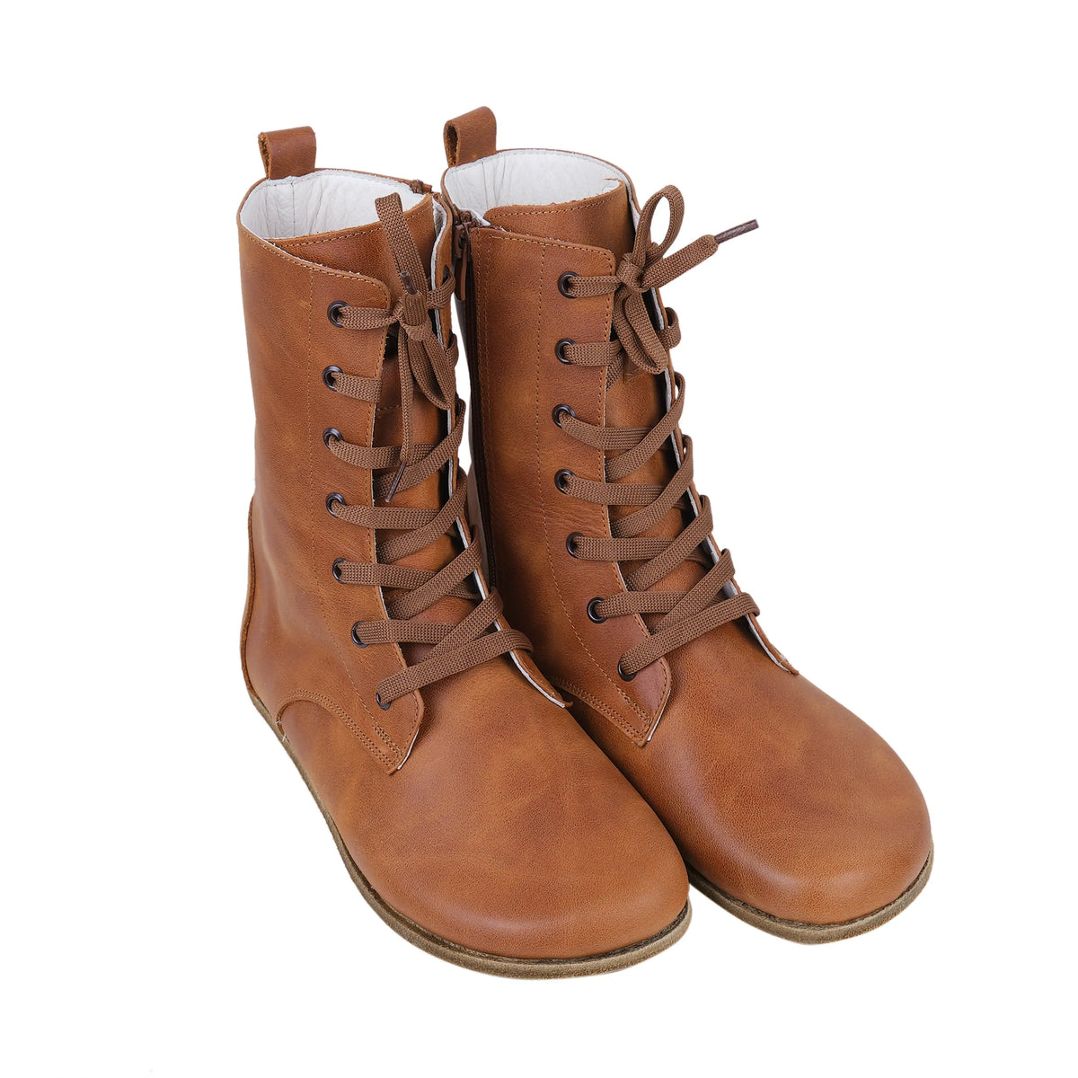 Crazy Barefoot Long Boots Shoes – Classic Sole — Leather Sole – Honey Camel
