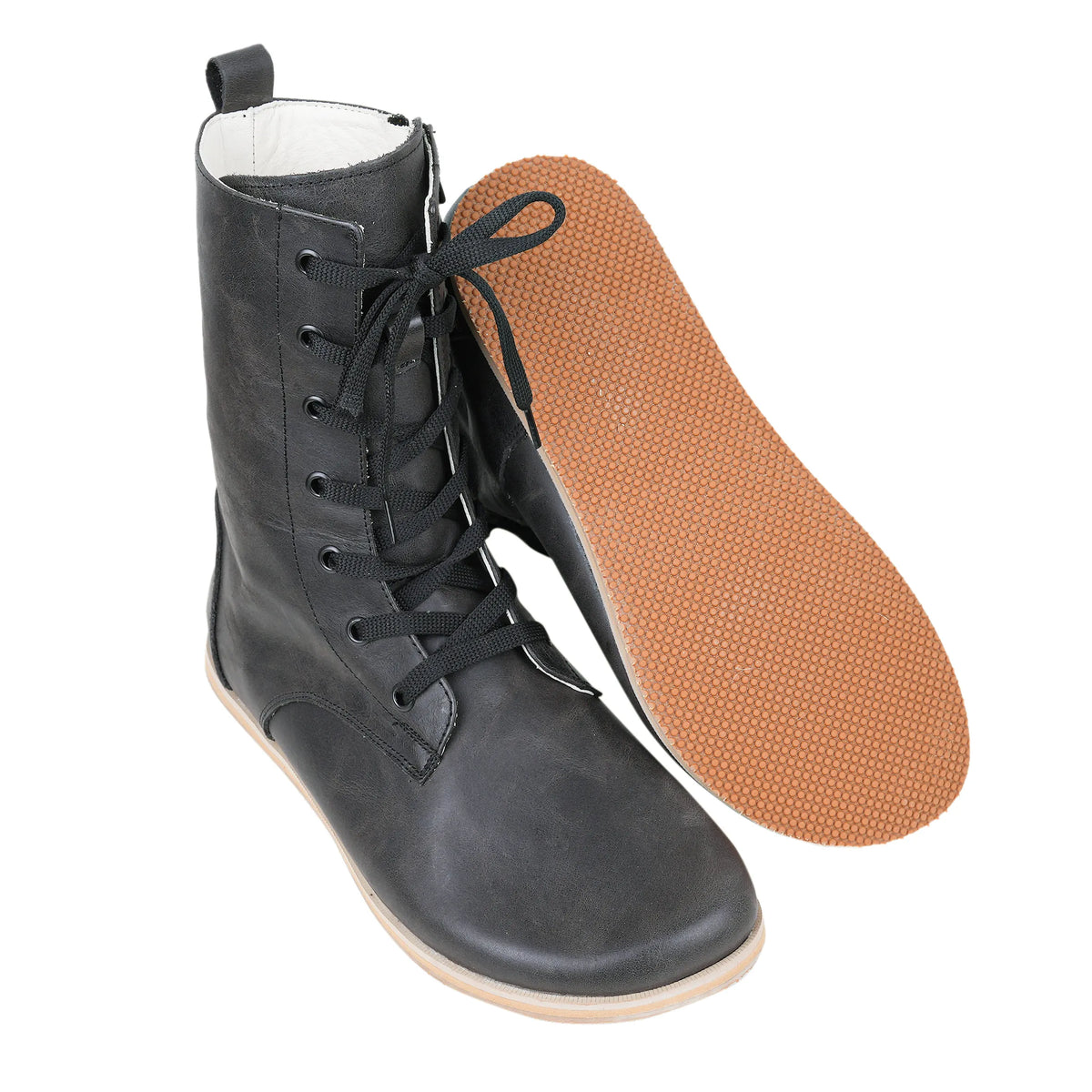 Crazy Barefoot Long Boots Shoes – Eva Outsole – Black