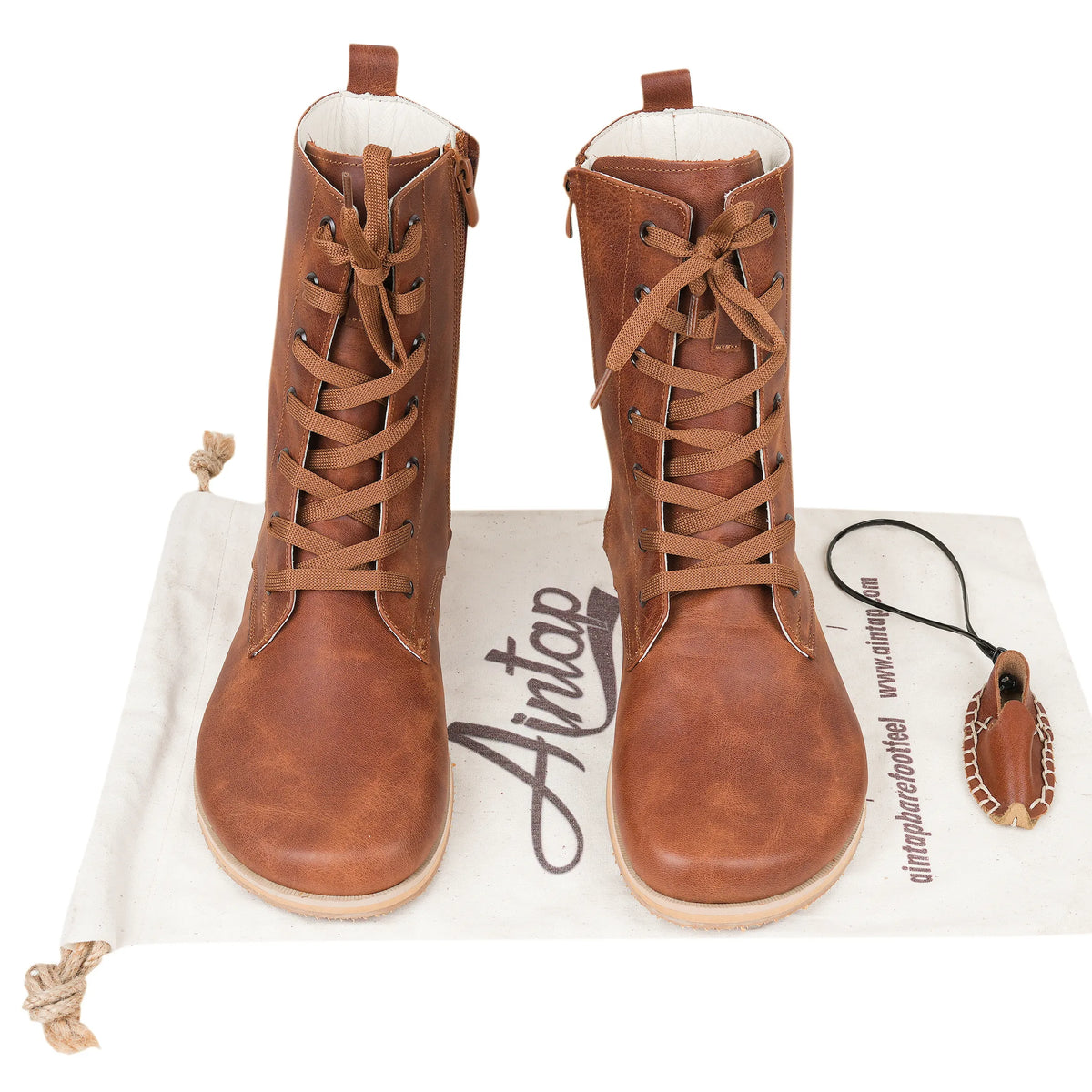 Crazy Barefoot Long Boots Shoes – Eva Outsole – Brown
