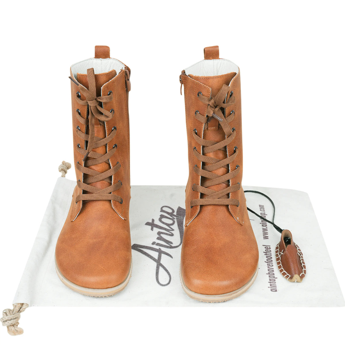 Crazy Barefoot Long Boots Shoes – Eva Outsole – Honey Camel