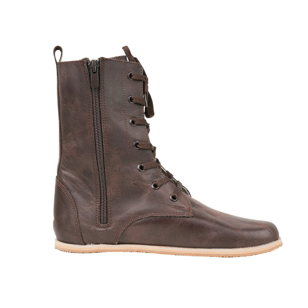 Crazy Barefoot Long Boots Shoes – Eva Outsole – Dark Brown