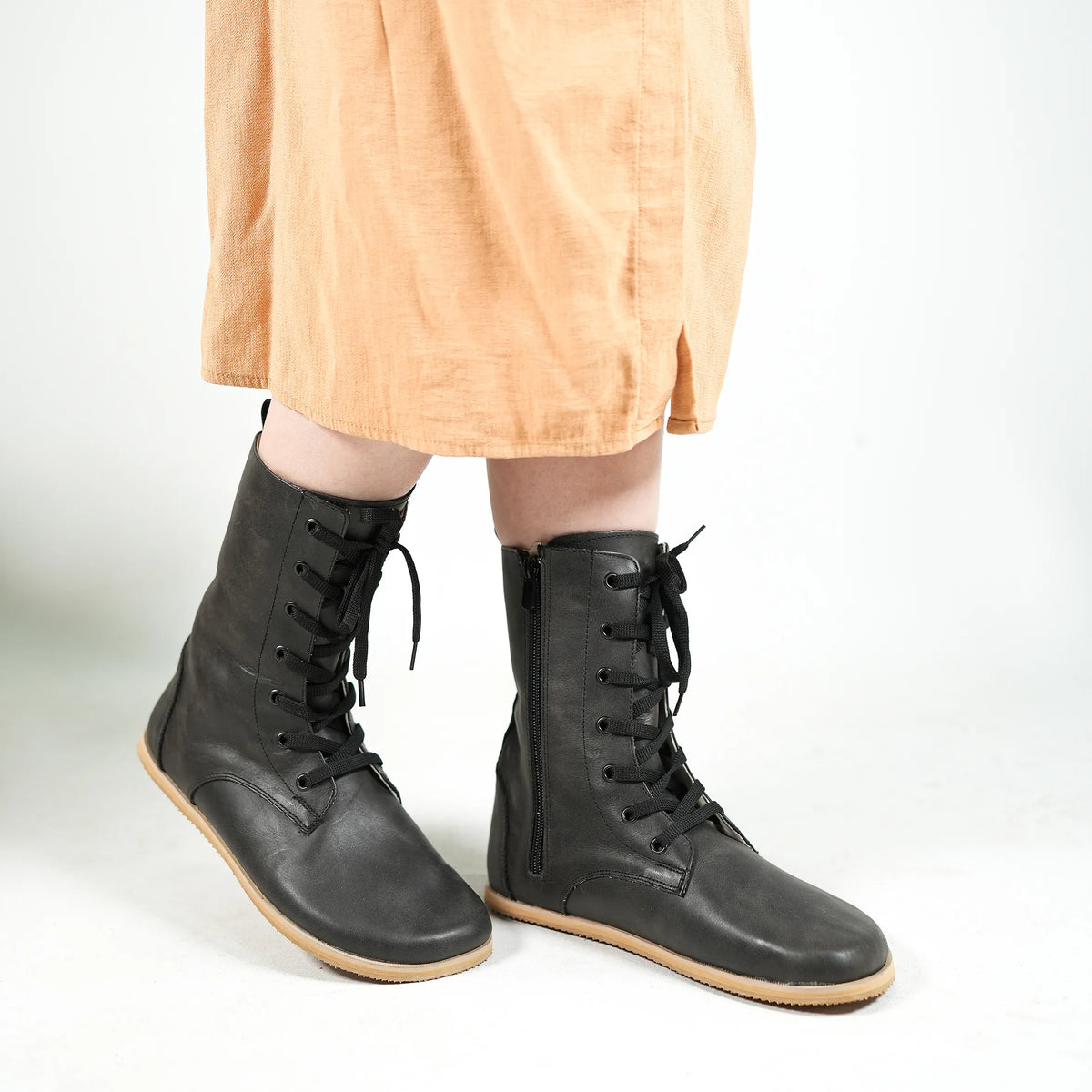 Crazy Barefoot Long Boots Shoes – Eva Outsole – Black