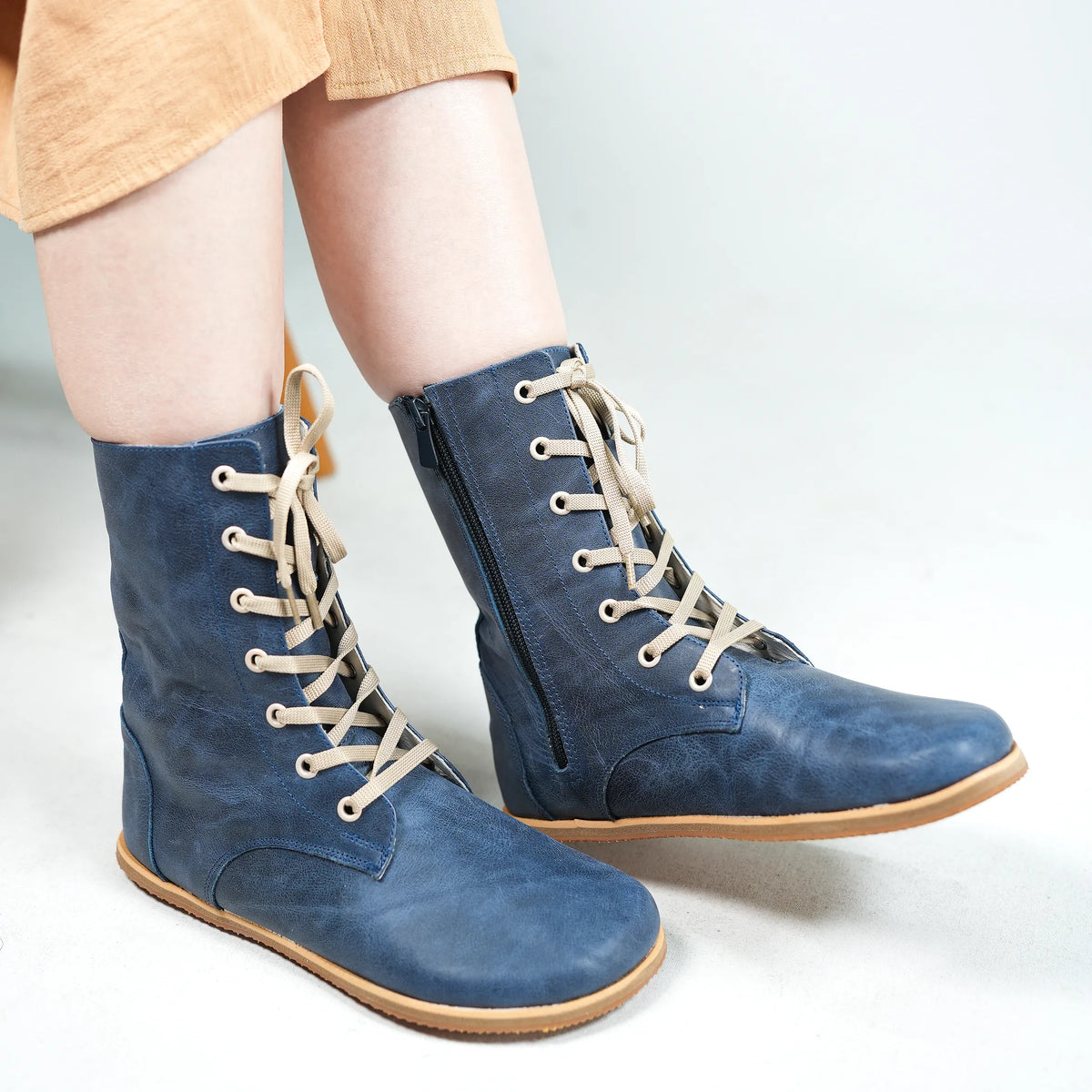 Crazy Barefoot Long Boots Shoes – Eva Outsole – Navy Blue